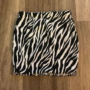 Zebra mini skirt